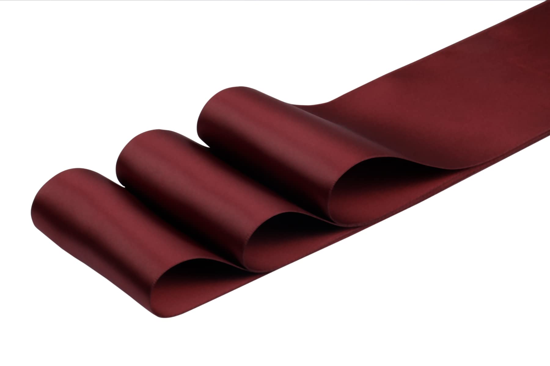 Fondersy 75mm X 22M Double Faced Satin Ribbon Burgundy Polyester Ribbon for Gift Wrapping Wedding Decoration Floral Arrangement Crafts - Image 2