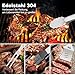 Papa Geschenke,4 Stücke BBQ Grillbesteck Set Edelstahl Grillzubehör für Männer Geschenk Geburtstag Hochwertiger Grillutensilien Set Koffer mit Grillkoffer für Garten und Camping