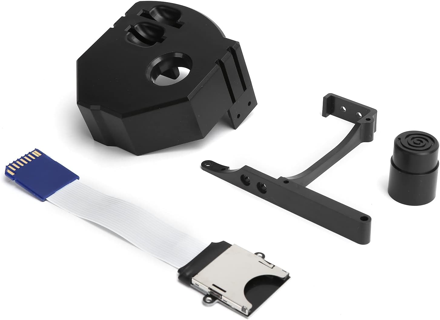 Memory Card Mount Kit, 3D Print Extension Memory Card Extender Adapter Mount Kit for Holder Gdemu, Effective Ventilation and Heat Dissipation(Black)