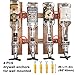 Gesonlinka 4-Bottle Wall Mounted Liquor Dispenser, Wooden Wall Shelf for Home Bar, Glass Drink Dispenser for Parties