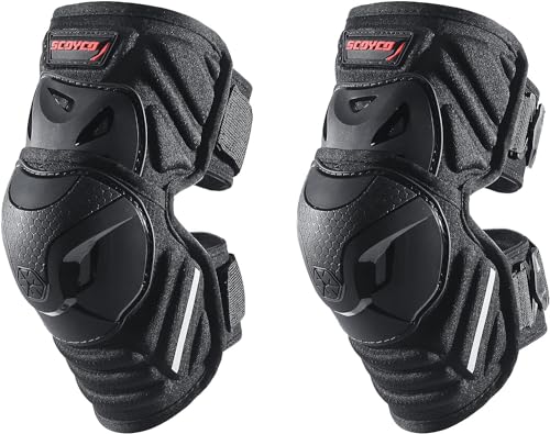 Scoyco - Rodilleras ajustables para moto, motocross y moto, color negro Scoyco - Rodilleras ajustables para moto, motocross y moto, color negro