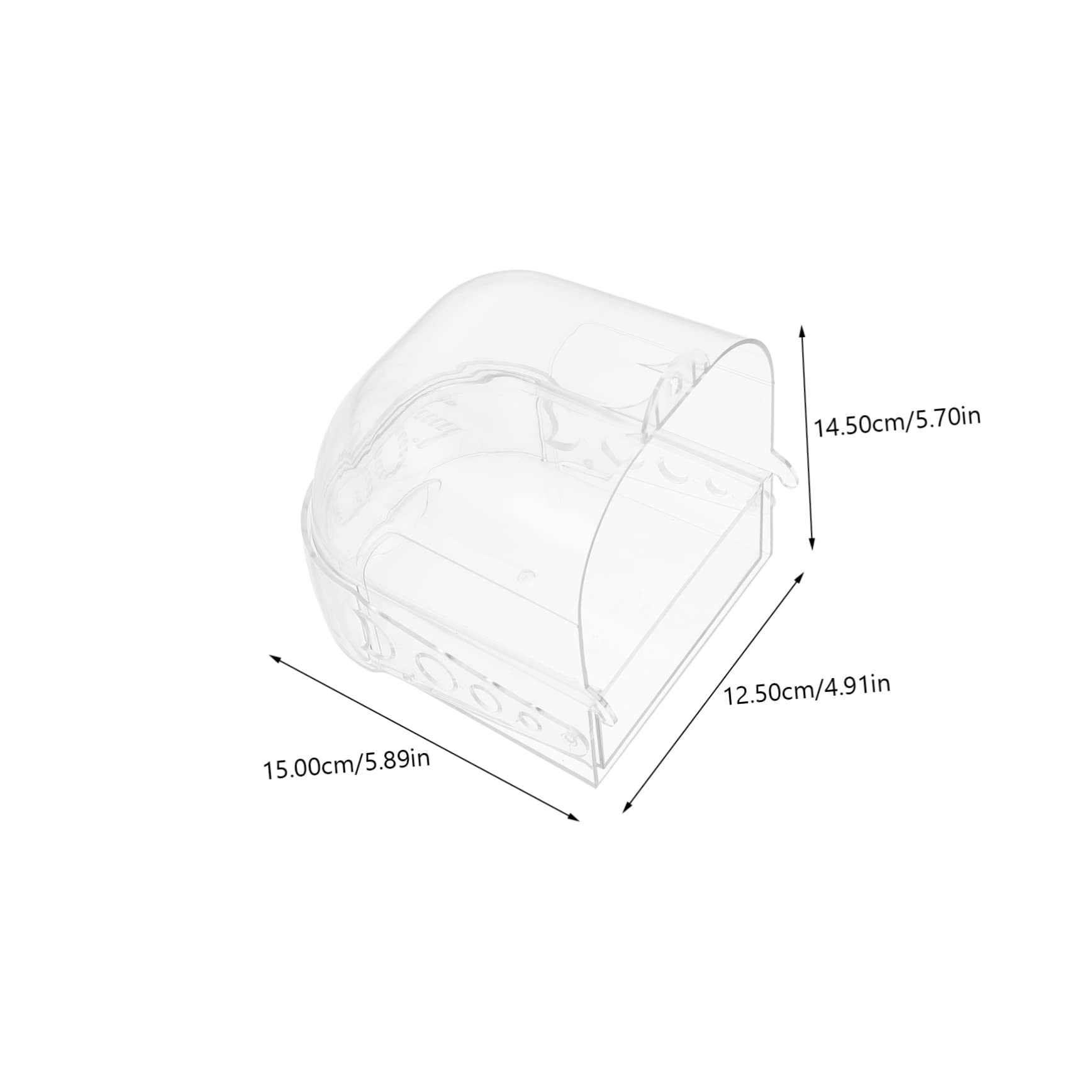 Totority Bird Shower Bathing Tub Parrot Bath Box Reusable Plastic Bird Cage Accessory