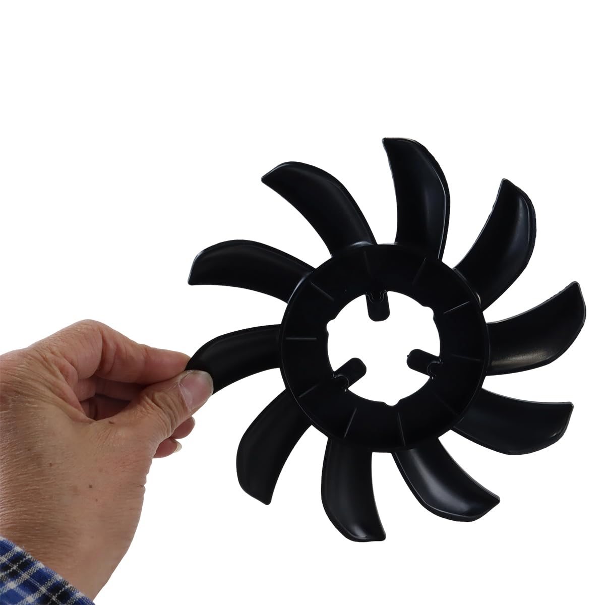 Ludom Paquete de 2 55217 53994 10 Ventiladores compatibles con Cub Cadet para Hydro Gear Bomba hidráulica para cortacésped de giro cero Ventilador de enfriamiento de 7 pulgadas