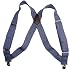 Hold-Up Dark Denim Trucker Style 2" Wide Hip-Clip Suspenders w/No-slip Clips
