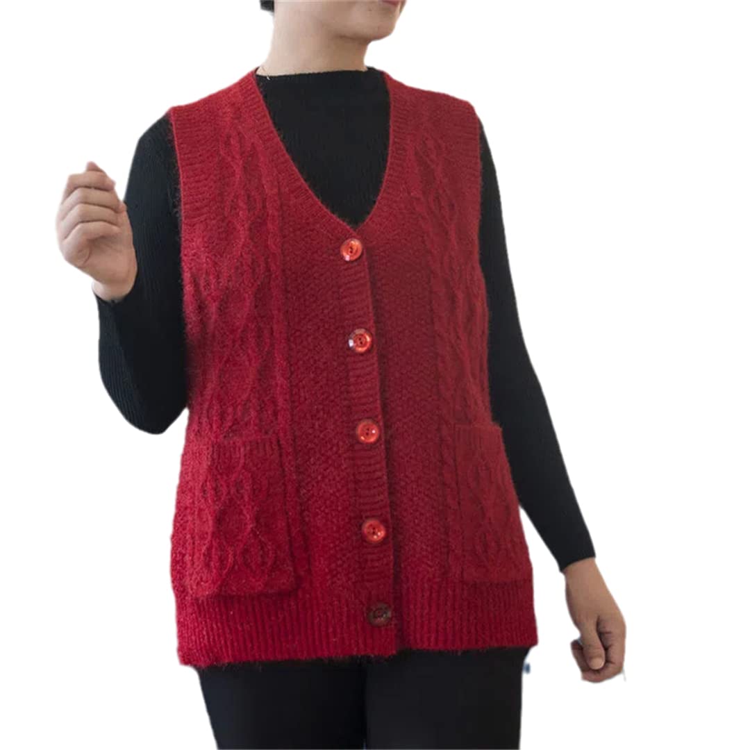 Cárdigan De Punto para Mujer, Chaleco, Suéter De Punto Sin Mangas, Tops para Mujer