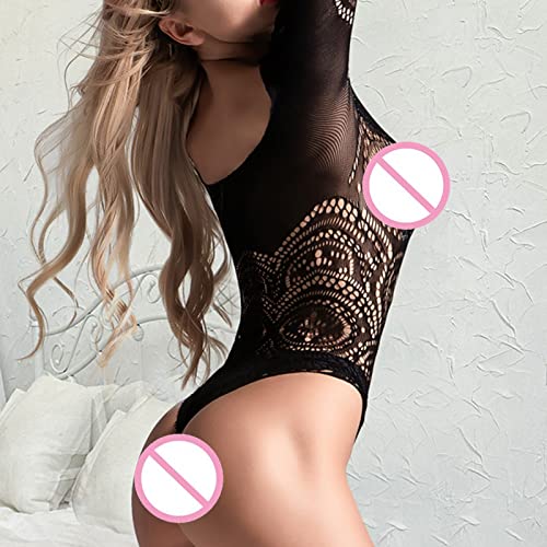 Women's Sexy Hollowed Out Fishnet Teddies Bodysuit Perspective Hollow Underwear Net Clothes Intimates Babydoll One Piece - Image 7