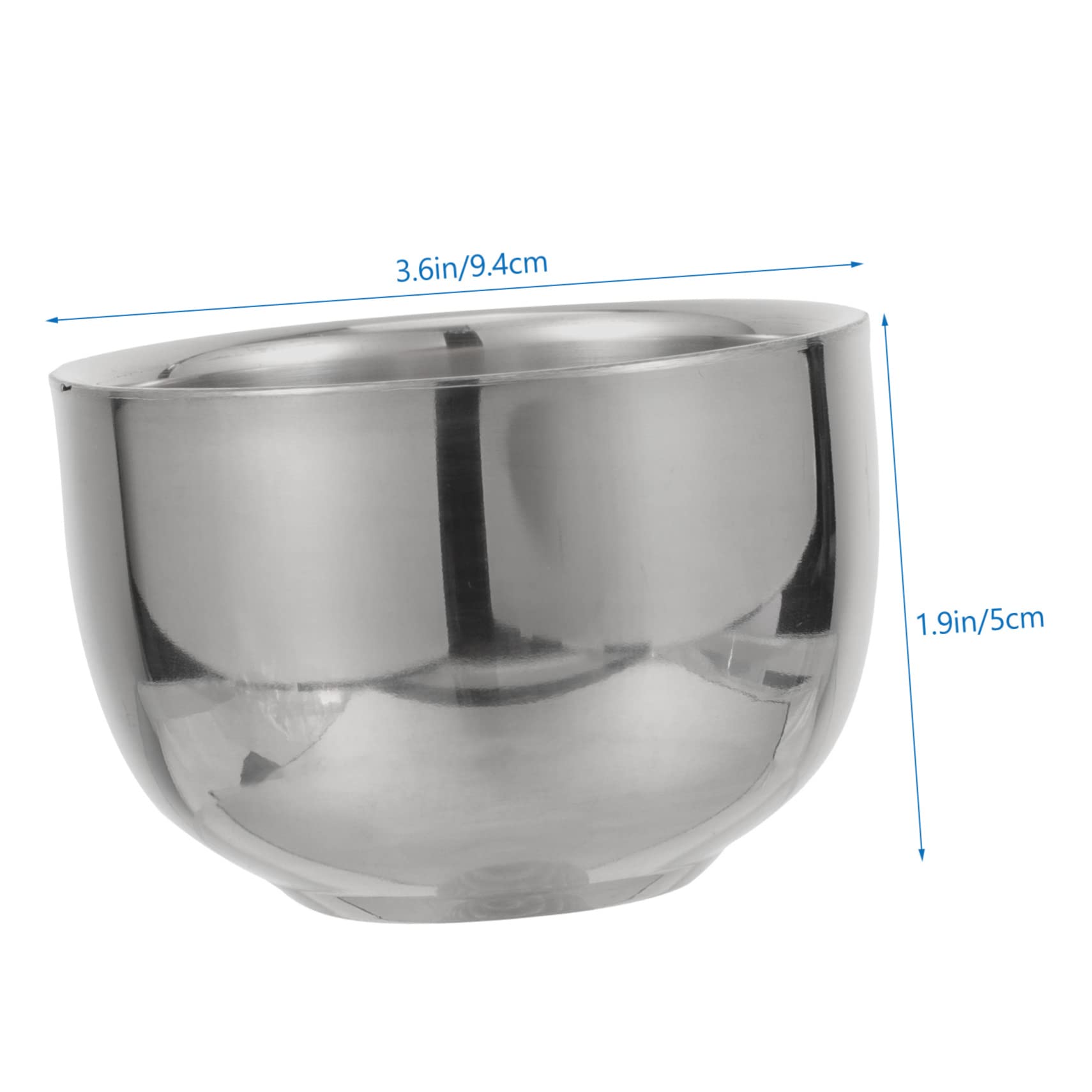 Gogogmee Shaving Bowls for Men Stainless Steel Shaving Soap Bowl Fine Craftsmanship Random Style