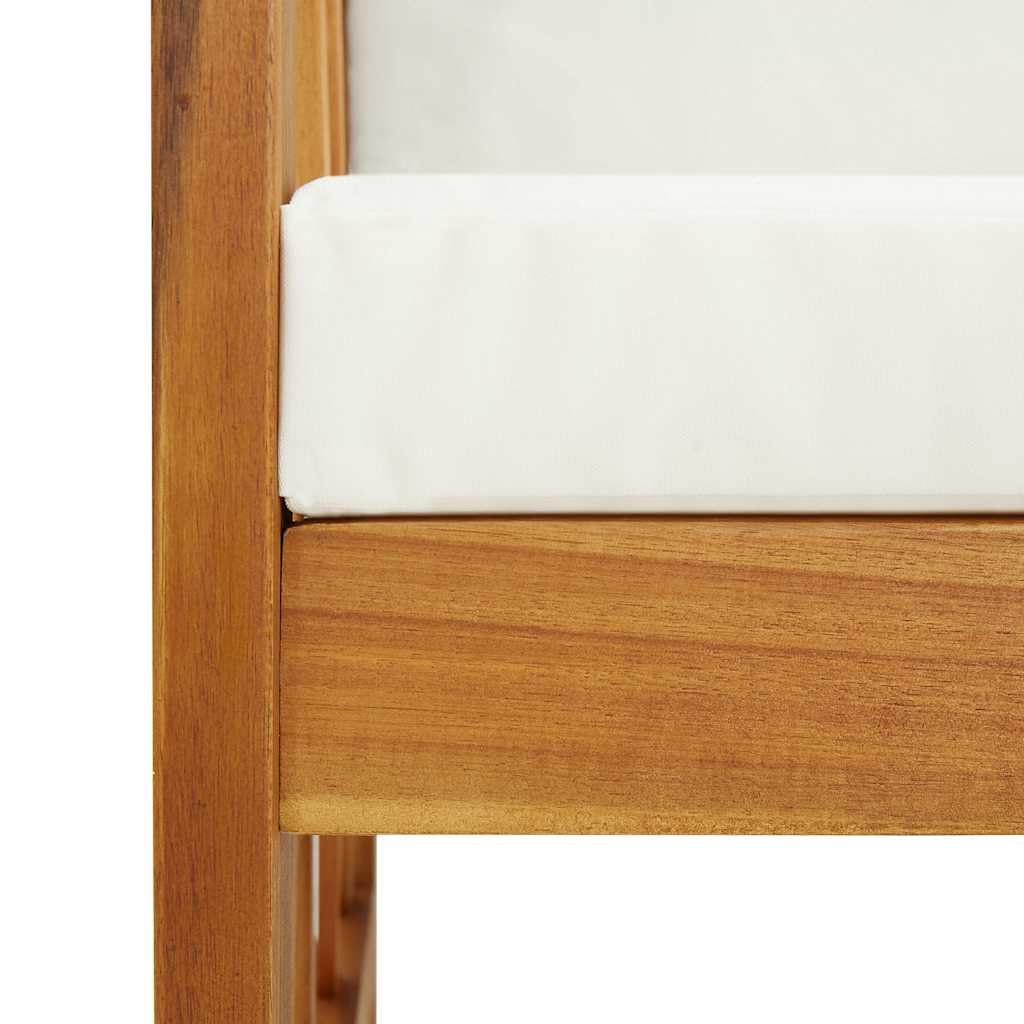 Set Divani da Giardino 5 Pezzi con Cuscini in Legno Massello di Acacia