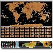 1. ☀Estilo noble: Estilo lujoso, tiene todas las excelentes características de los mapas de rascar ordinarios, pero un poco más grande con detalles más complejos y más estilo. Por ejemplo, la parte que conecta tierra y mar le permite experimentar una...