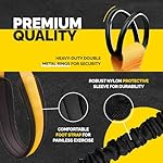 Tribe Lifting Pull Up Assistance Bands Set - Pull Up Bands Assistance for Pull Up Assist, 4 Stackable Pull Up Resistance Bands (50 lb Each, Up to 200 lb) Adjustable Strap & Foot Strap, Carabiner - Image 5