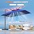 ORYNTREX 10' X 13' Outdoor Patio Umbrella Large Rectangle Cantilever Umbrella Heavy Duty 360°Rotation Offset Umbrella for Garden Deck Pool Patio,Navy Blue