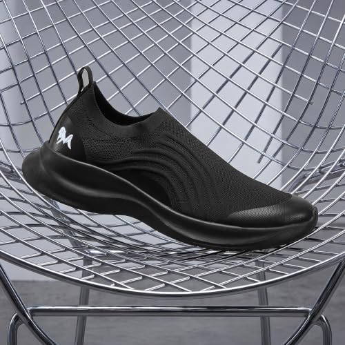 Image of Neeman's Curve Knit Slip On Shoes for Men | Casual Slip On Shoes | Lightweight Walking Shoes | Breathable Knit Upper | Comfortable Cushioned Shoes | Stretch Fit | EVA Sole with Grip