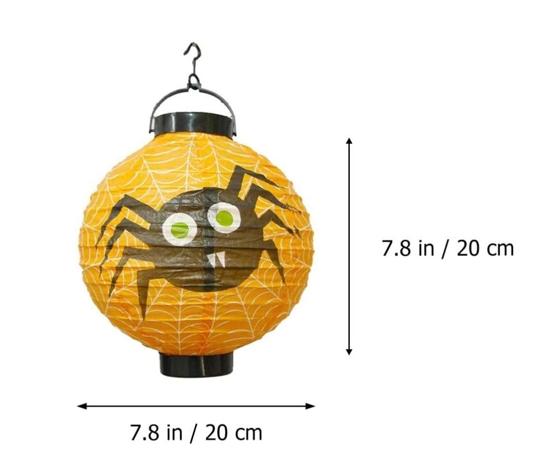 Latarnia na Halloween 8 Sztuk Halloween Dynia Papierowa Latarnia Okrągły Pająk Czarownica Bat Dekoracja na Halloween