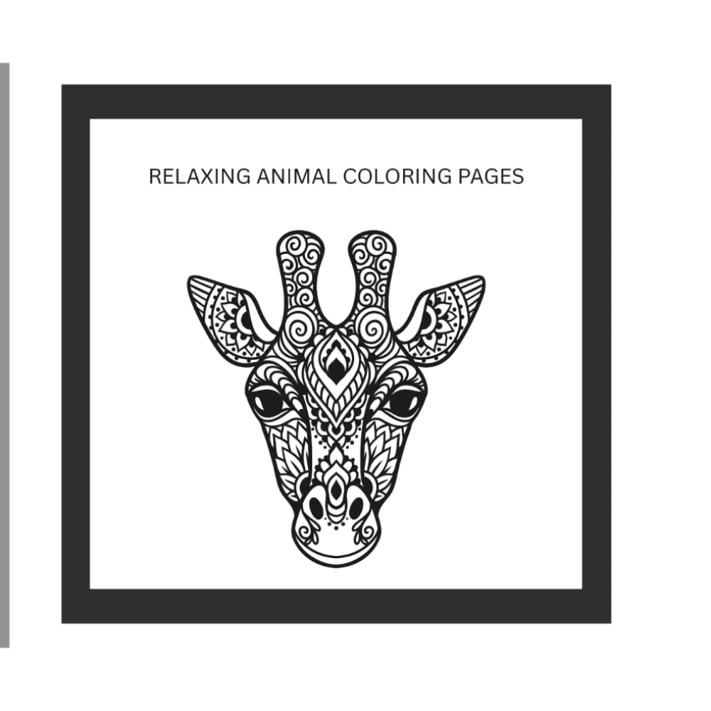 Relaxing animal coloring pages. An Adult Coloring Book with Fun, Easy, and Relaxing Coloring Pages: Large Print Easy Color & Frame - Stress Free: ... for All Ages, Adults, Seniors & Beginners