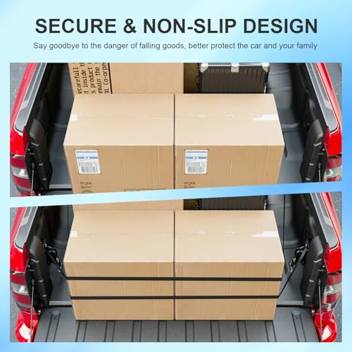 Image of SZYANG 2PCS Retractable Ratchet Straps Compatible with 2022-2026 Nissan Frontier Retractable Tie Down Straps Replacement for 2022-2026 Nissan Frontier Accessories