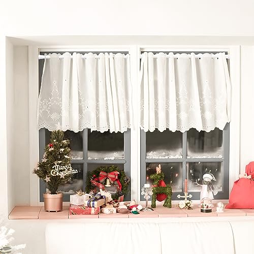 Image of MEXAU White Tension Curtain Rod 16 - 28 inch Spring Tension Rod Curtain Rod Adjustable Spring Rod Extendable Tension Rod for Kitchen, Bathroom, Window, Closet. | Adjustable Curtain Rods No Dilling Extendable Spring Tension Rod Short Curtain Rod for Windows, Kitchen, Bookshelf, Closet