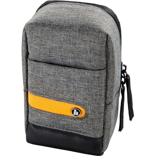 Hama | Funda para cámara compacta (Bolsa para cámara Fabricada en Material reciclados, Medidas 7.5 x 4.5 x 13 cm, con trabilla para cinturón) Color Gris