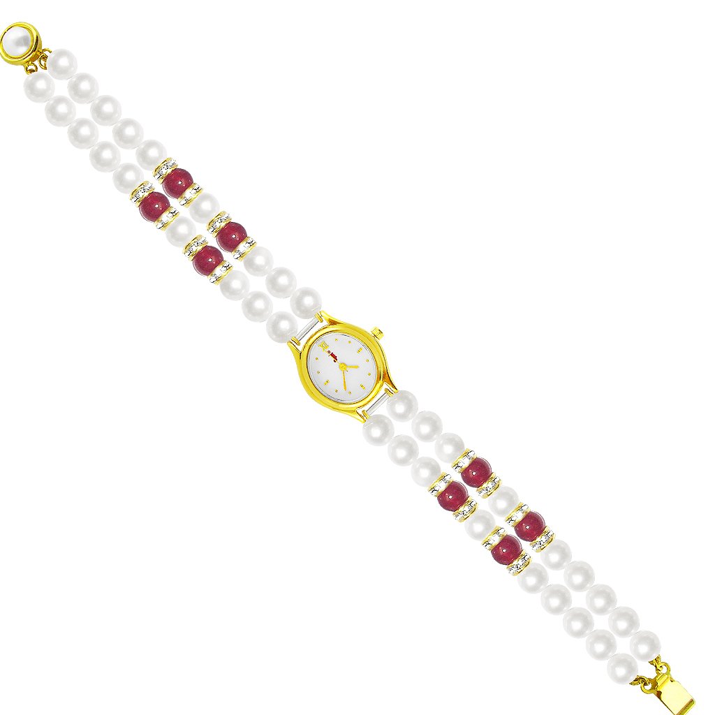 Sri Jagdamba Pearls Dealer Classic -RED Pearl Watch (B00EL8Q05Q) Amazon Price History, Amazon Price Tracker