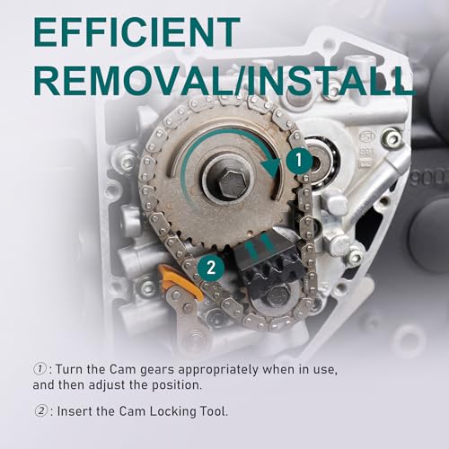 Image of MoKitDora Double-Headed Cam Locking Tool Compatible with Harley Twin Cam 1999-2017, M8 Milwaukee 8 Motors 2017-2024, Dyna 1999-2006 Models