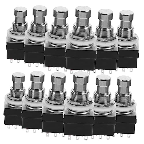 ifundom 12pcs Guitar Pedals Effects Pedal Buttons 9-pin Footswitch for Guitar Effects