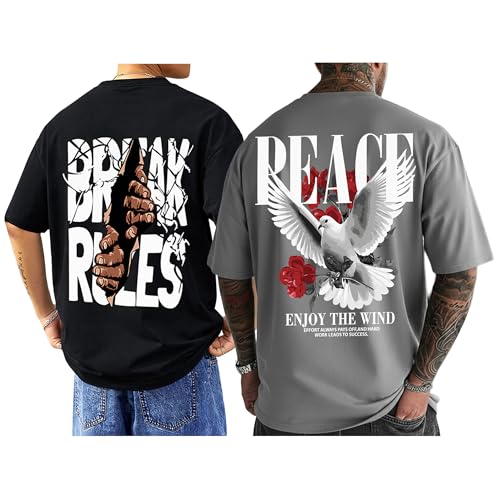 Image of AUSK Baggy Hip-Hop T-Shirt for Men - Graphic Printed T Shirts || Oversized Men Tshirt || T-Shirts