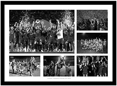 Framed Liverpool FC Six Times European Champions 1977-2019 Photo Memorabilia