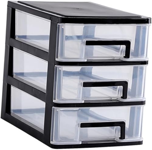 Miniatura 8 de VOSAREA Organizador de 3 piezas de escritorio con cajón, armario con cajones de almacenamiento, organizador de cajones, organizador de