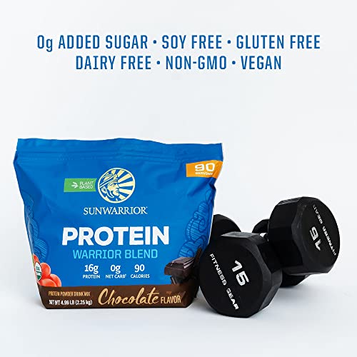 Image of Organic Plant Based Protein Powder | Vegan Organic Protein Powder Chocolate Flavored with BCAA Amino Acids & Hemp Seed Pea Blend | Non-GMO Soy Dairy Filler & Gluten Free (Chocolate, 90 Servings)