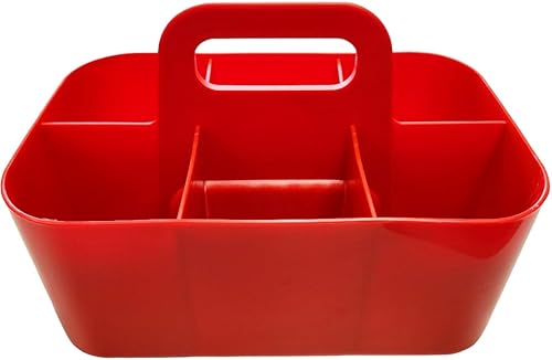 Miniatura 3 de Pequeño organizador apilable y portátil de 6 compartimentos - Fabricado en Estados Unidos (rojo)