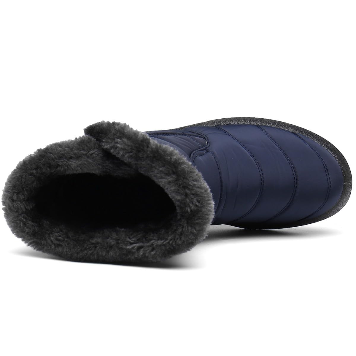 Stivali Donna Stivaletti Invernali Impermeabili Cerniera Stivali da Neve Cotone Caldo Peluche Caviglia Boots Bassi Scarpe Ultraleggero