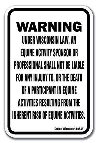 Preisvergleich Produktbild DKISEE Wisconsin Equine Aluminum Reflective Safety Sign 18 x 24 inch