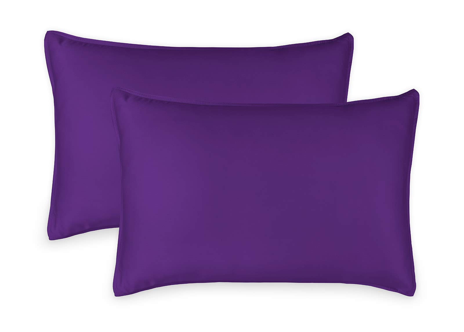 King Pillowcases by Pure Bamboo, Genuine 100% Organic Viscose Derived from Bamboo, Luxuriously Soft & Cooling, Double Stitching, Envelope Closure (2