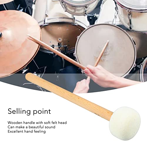 Baqueta de percusión con cabeza de fieltro blanco 32 cm miniatura 4