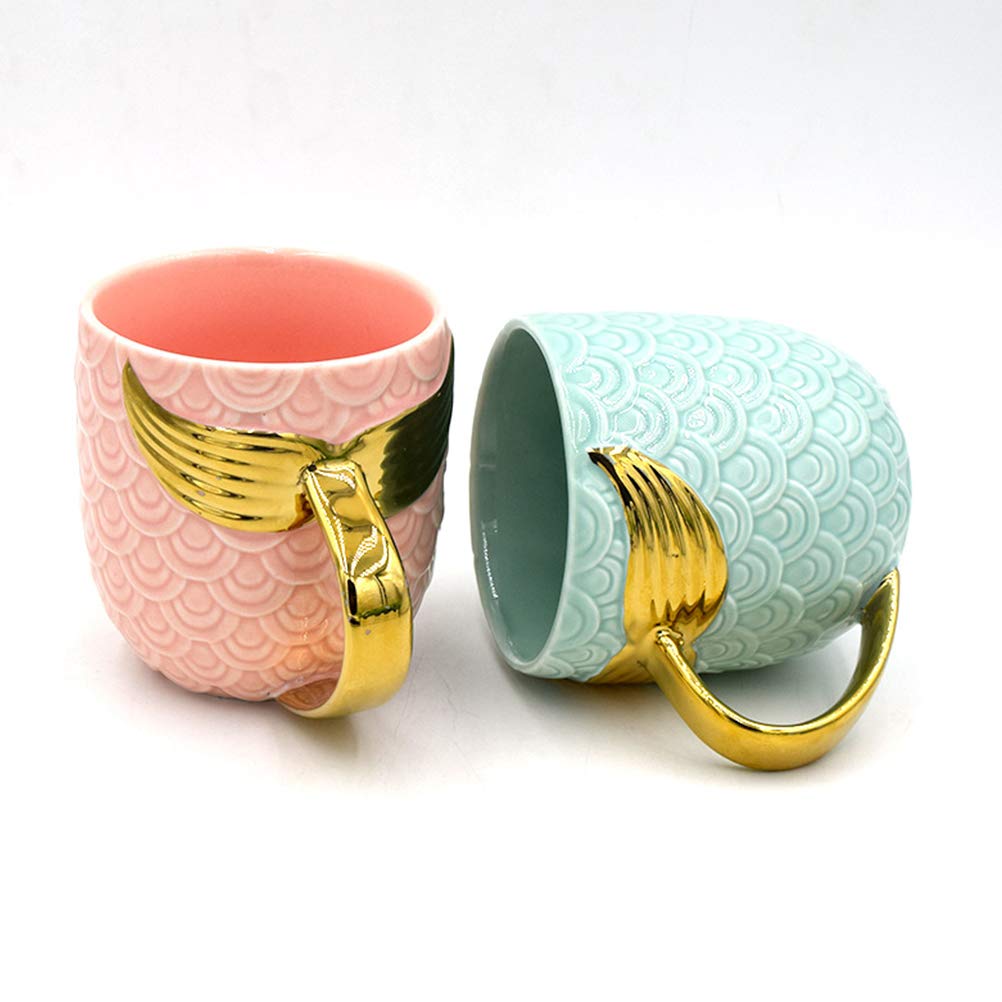Tasse Sirène Rose avec Écailles et Queue en Relief – Design Féérique et Original