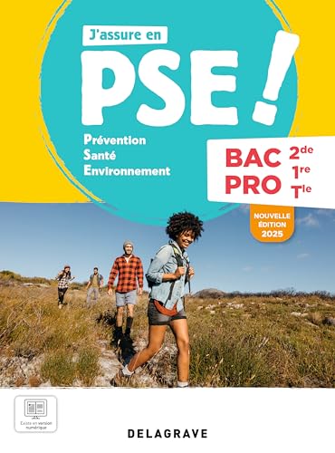 livre J'assure en Prévention Santé Environnement (PSE) 2de, 1re, Tle Bac Pro (2025) - Pochette élève