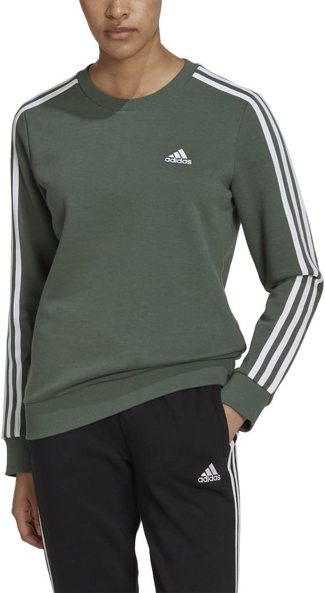 adidas Essentials 3-Stripes Womens Fleece Sweatshirt L