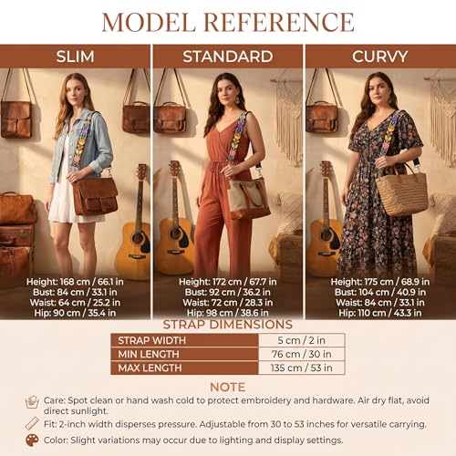 Image of Wide Purse straps Crochet Flower replacement crossbody for Handbag Adjustable Embroidery Knit Guitar Shoulder strap