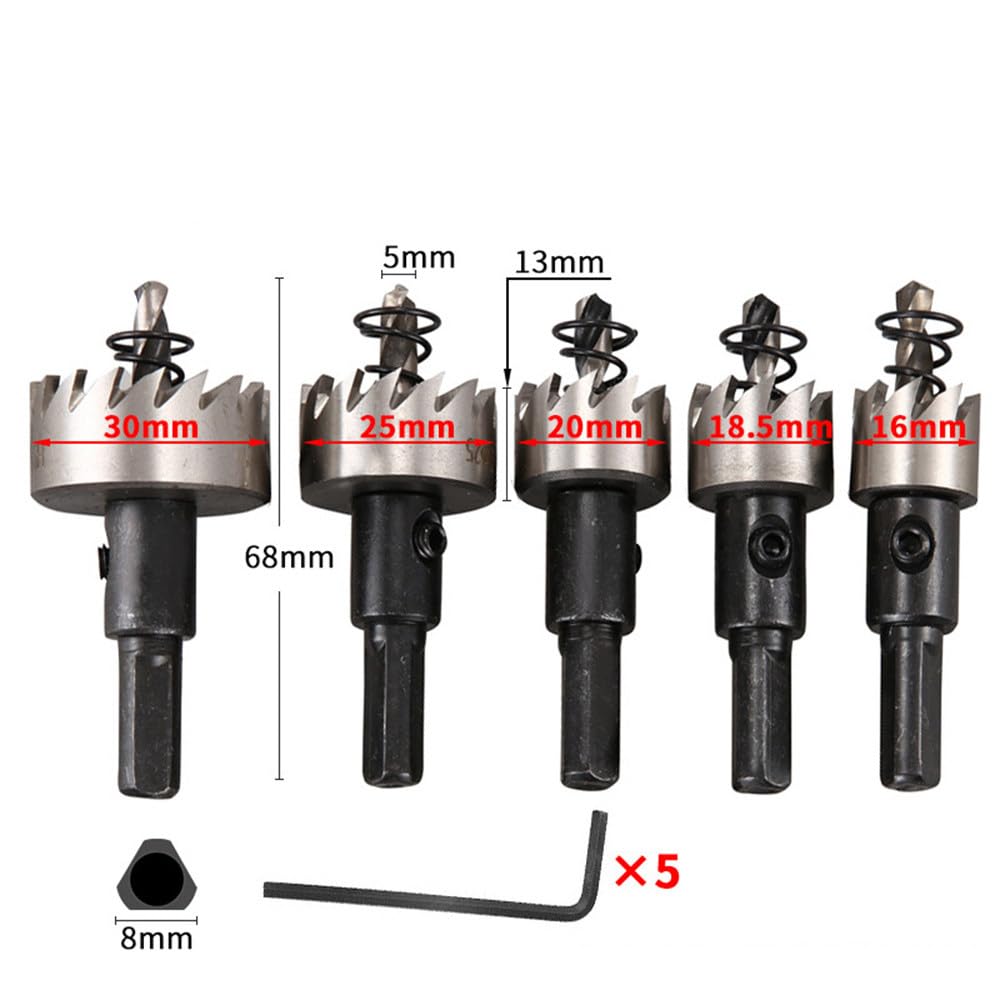 Kit sega a tazza Set di frese per metallo in acciaio inossidabile ad alta velocità per piastra in acciaio inossidabile, tubo quadrato, ferro, ghisa, predefinito