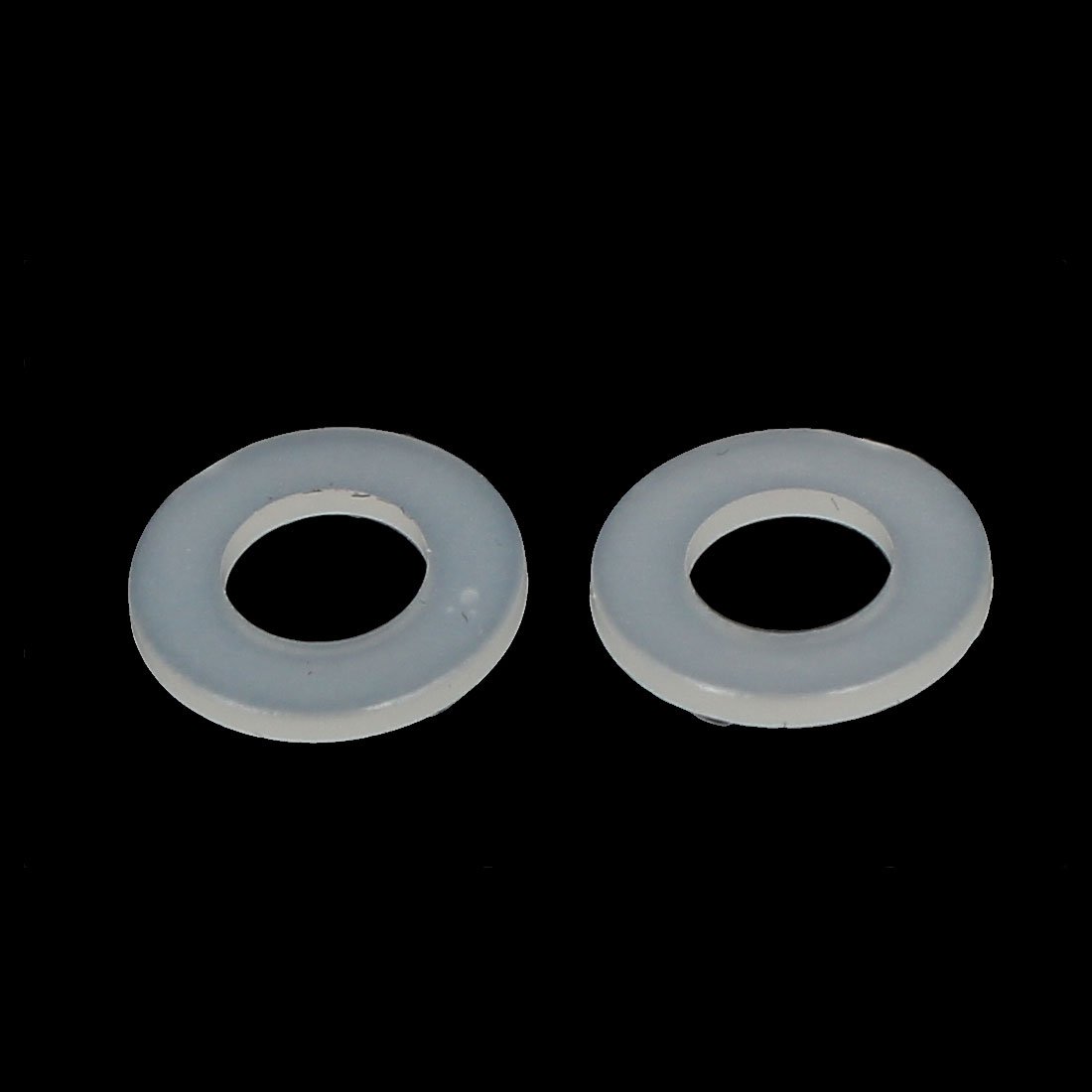 sourcingmap M5 x 10mm x 1mm Nylon Flat Pads Insulating Washers Spacers Gaskets Fastener Grey White 400PCS - Image 2