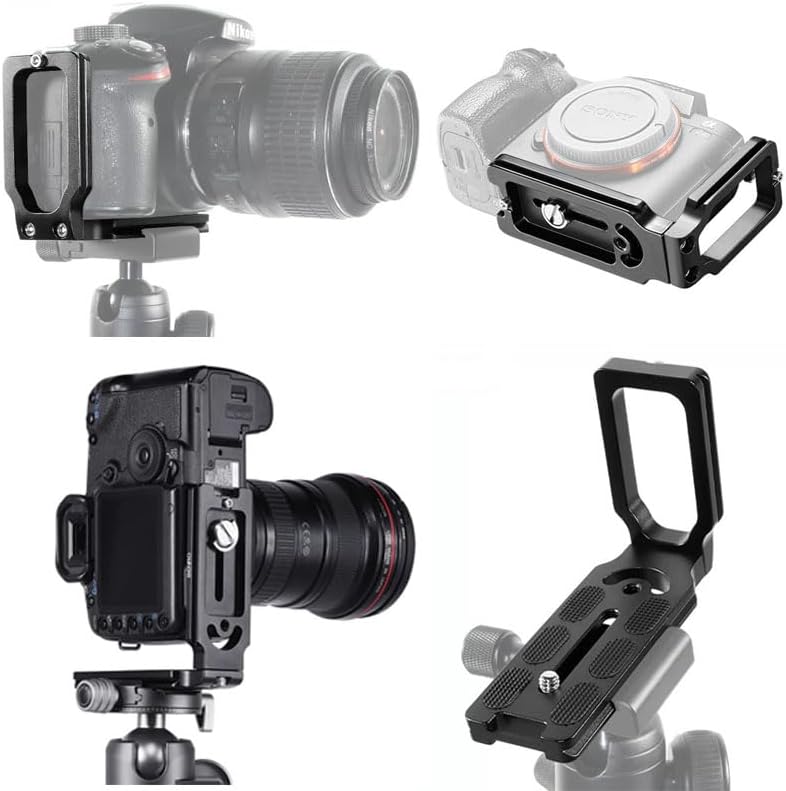 DSLR Camera L-Shaped Bracket Mount, Arca-Swiss Vertical Horizontal Switching Quick Release Plate for Canon Nikon Sony DJI Osmo Ronin Zhiyun Stabilizer, Compatible with Tripod Monopod