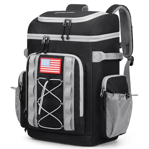 Image of Maelstrom Backpack Cooler,Soft Lightweight Leakproof Cooler Backpack,35 Can Insulated Cooler Bag,Keeps 35 Cans Hot /Cold for Up to 16 Hours,Waterproof Lunch Bag for Men Women-Black