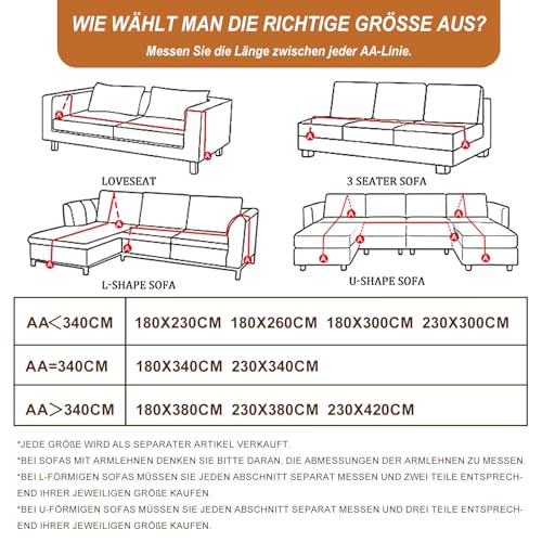 BXAEYIPOR Sofa überzug-2025 Neue Universelle rutschfeste Sofa Überwurf,Sofa-Schutzhülle 1/2/3/4 Sitzer für Wohnzimmer,Dunkelgrau Sofabezug
