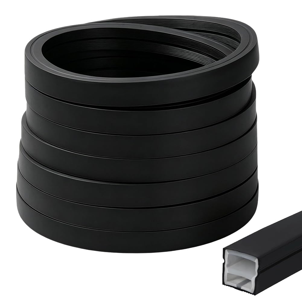 Profil LED en silicone étanche LOMUG, Couverture de bande LED 12×12mm pour bandes LED jusqu'à 9mm, Diffuseur de bande LED flexible et raccourcissable pour plafond, mur, TV, panneau acoustique
