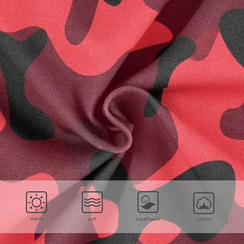 Toddler Underwear Custom 2t Cotton Cute Panties Girl Cartoon Underpants Briefs Camouflage Abstract Red3