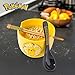 Silver Buffalo Pokemon Pikachu Electric Ceramic Ramen Noodle Rice Bowl with Chopsticks and Spoon, Microwave Safe, 20 Ounces