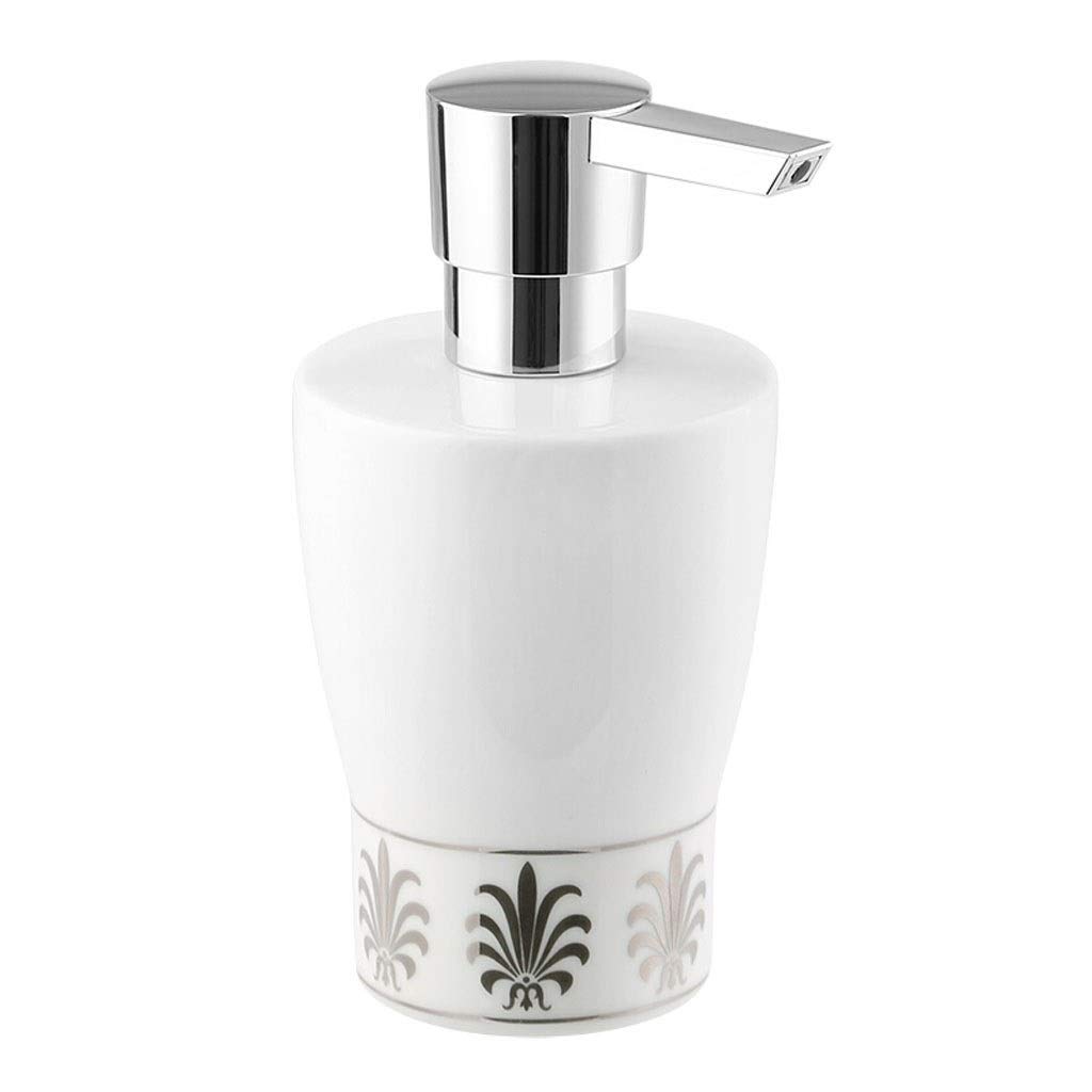 Ręczny dozownik mydła z ceramiczną butelką na emulsję, kreatywny design do toalety, 280 ml, łazienka (kolor: srebrny B)