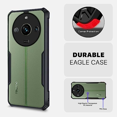 Image of Outlouders Back Cover for Realme 11 Pro /11 Pro Plus 5G | Ultra Hybrid Transparent | Full Camera Protection | Raised Edge | Crystal Clear Bumper Case(Black)