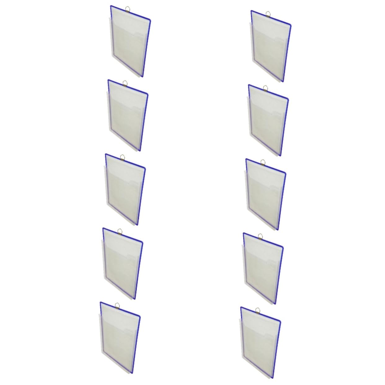 MAGICLULU 10pezzi Organizer Trasparente Per Documenti Borsa Budget Con Tasche Appese Plastica Custodia Resistente e Riutilizzabile Per Ufficio e Scuola