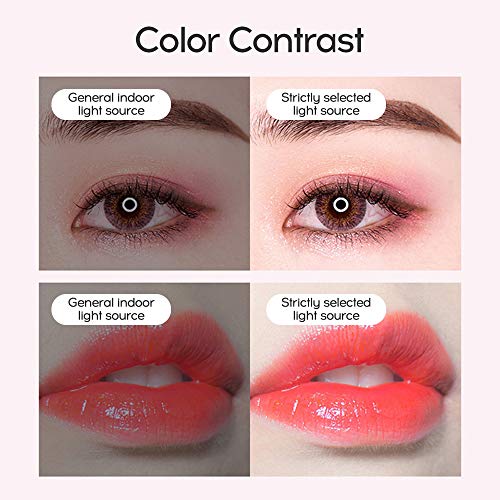 Andoer Mini espelho de maquilhagem portátil espelho pequeno com luz tipo telemóvel