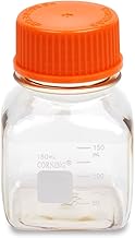 CorningÂ® #431430, 150mL Square Polycarbonate Storage Bottle with 45mm Cap, Individually Wrapped (Single)